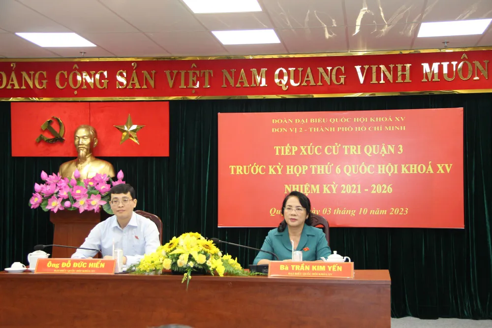 Đại biểu Quốc hội đơn vị số 2 tiếp xúc cử tri quận 3