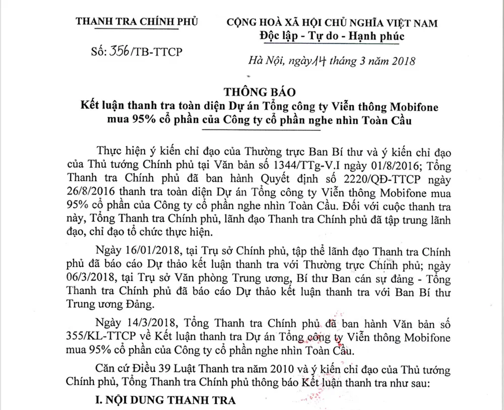 Kiến nghị khởi tố điều tra vụ MobiFone mua 95% cổ phần AVG ảnh 2