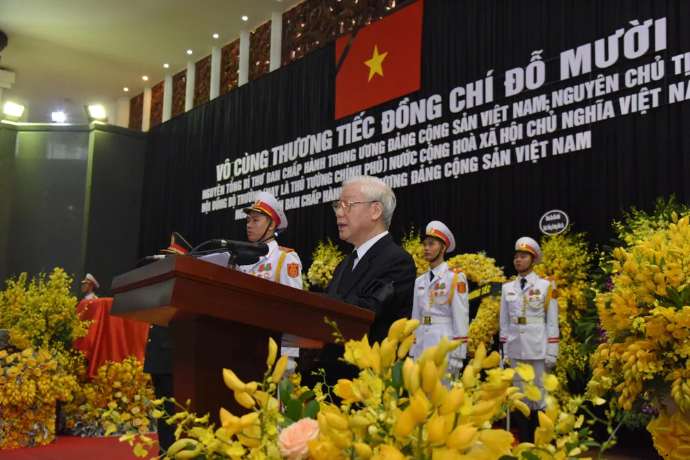 Tổ chức trọng thể Lễ truy điệu, tiễn đưa nguyên Tổng Bí thư Đỗ Mười ảnh 4