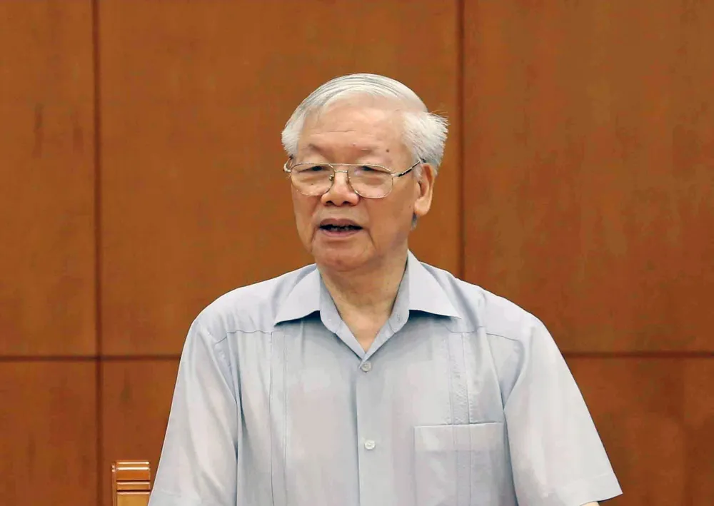 Tổng Bí thư, Chủ tịch nước Nguyễn Phú Trọng. Ảnh: VIẾT CHUNG