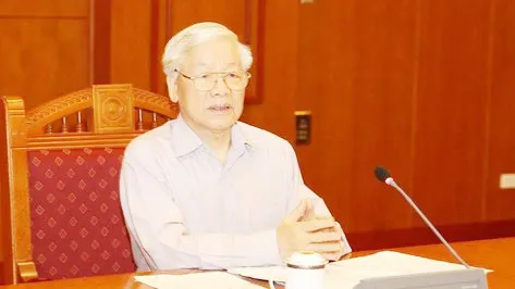 Tổng Bí thư, Chủ tịch nước Nguyễn Phú Trọng chủ trì cuộc họp của Thường trực Ban Chỉ đạo Trung ương về phòng, chống tham nhũng. Ảnh: TTXVN