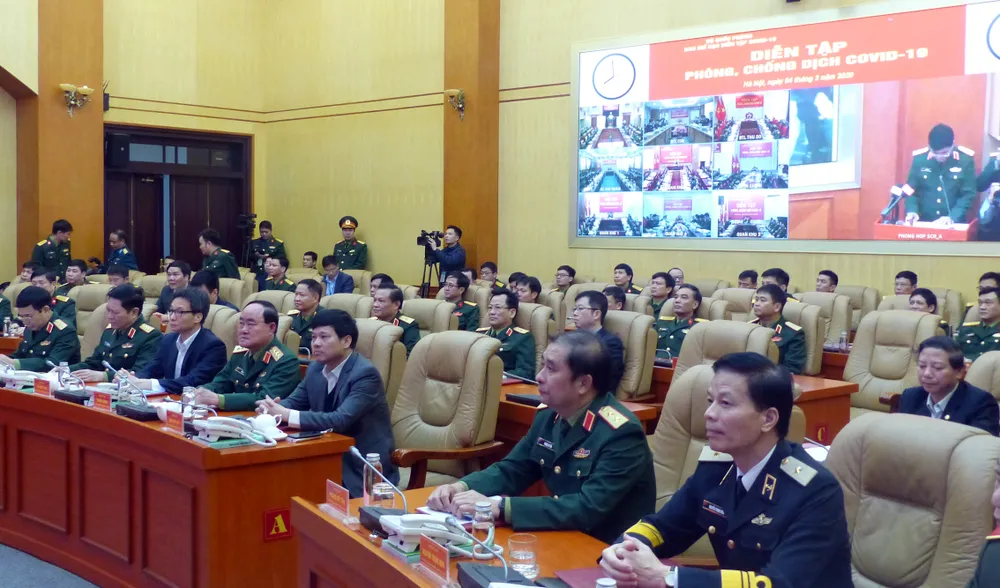 Bộ Quốc phòng diễn tập toàn quân phòng chống dịch Covid-19 ảnh 1
