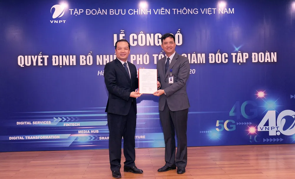 Tập đoàn VNPT bổ nhiệm 2 phó tổng giám đốc mới ảnh 1