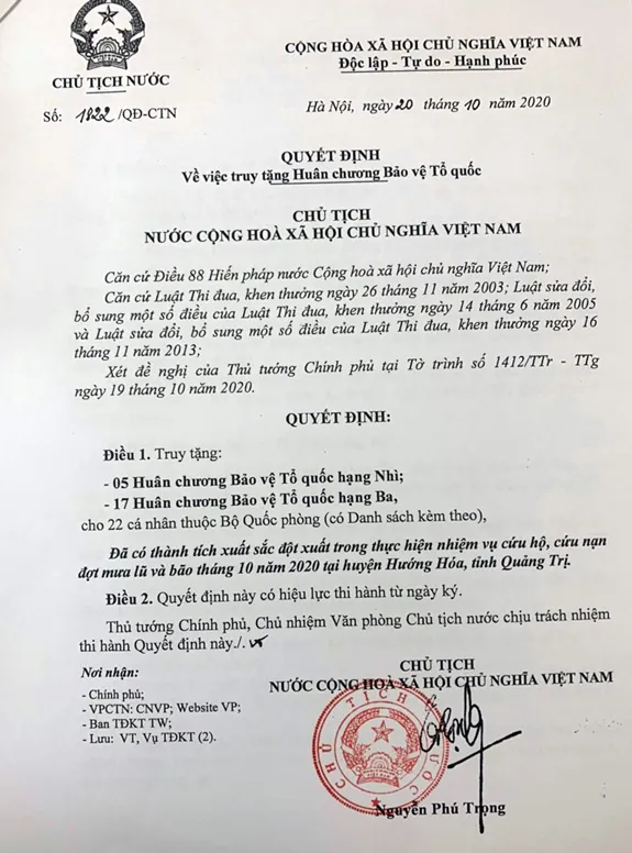 Truy tặng Huân chương Bảo vệ Tổ quốc cho 22 cán bộ, chiến sĩ Đoàn Kinh tế - Quốc phòng 337 ảnh 1