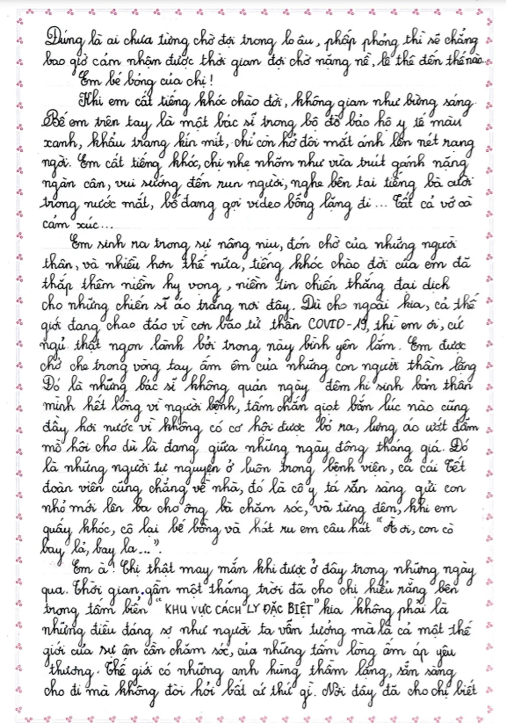 Thư gửi em bé sinh trong mùa Covid-19 đoạt giải Nhất quốc gia cuộc thi Viết thư UPU 2021 ảnh 3