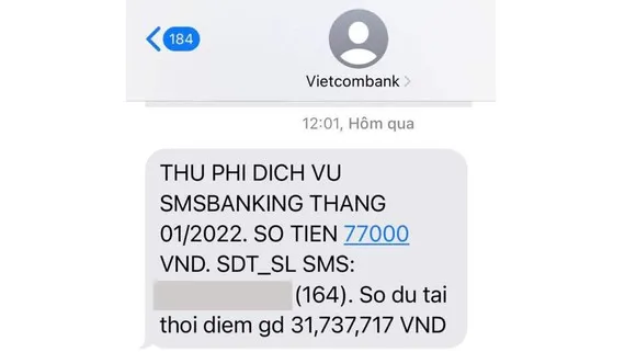 Thống nhất phương án thu phí SMS Banking trọn gói 11.000 đồng/tháng ảnh 1