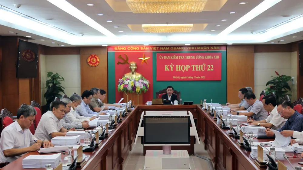Quang cảnh Kỳ họp 22 của Ủy ban Kiểm tra Trung ương