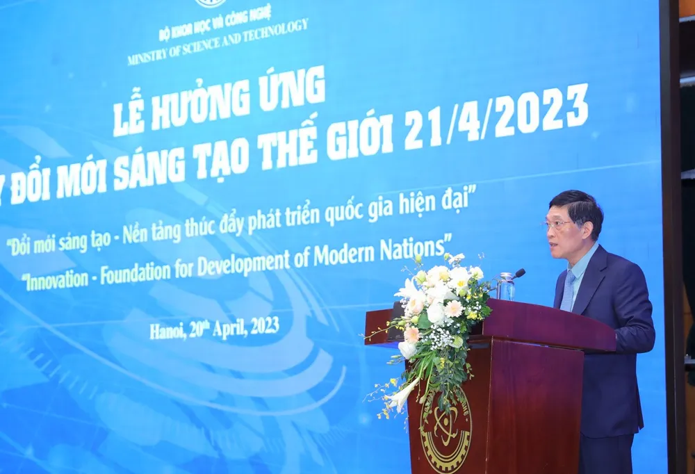 Thứ trưởng Bộ KH-CN Trần Văn Tùng phát biểu tại sự kiện. Ảnh T.B