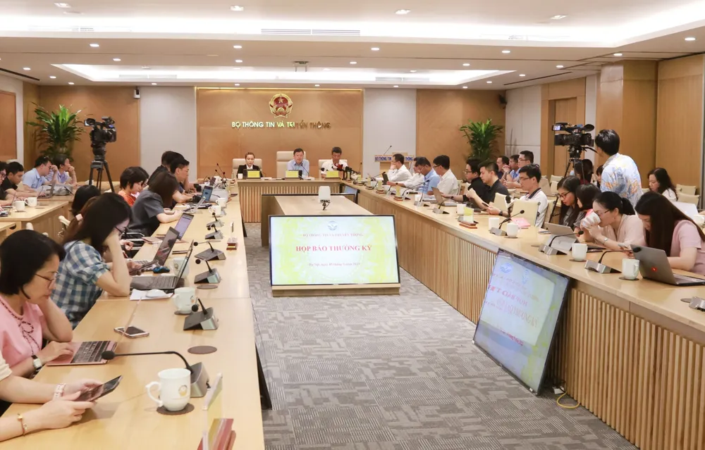 Quang cảnh cuộc họp báo. Ảnh T.B Quang cảnh cuộc họp báo. Ảnh T.B