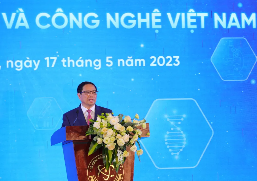 Thủ tướng Phạm Minh Chính phát biểu tại sự kiện. Ảnh TRẦN BÌNH