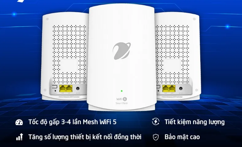Wifi Mesh 6 của VNPT sở hữu tốc độ kết nối internet đến 3Gbps, 2 băng tần 2,4Ghz và 5Ghz 9 Wifi Mesh 6 của VNPT sở hữu tốc độ kết nối internet đến 3Gbps, 2 băng tần 2,4Ghz và 5Ghz 9