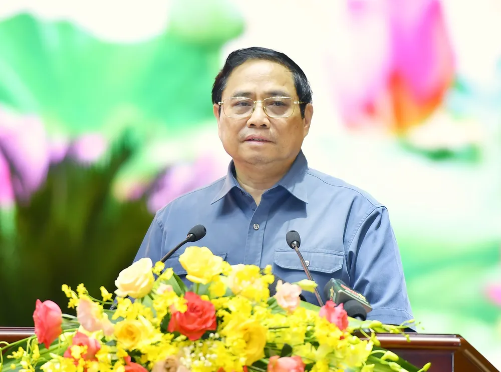 Thủ tướng Phạm Minh Chính phát biểu chỉ đạo hội nghị. Ảnh: VIẾT CHUNG