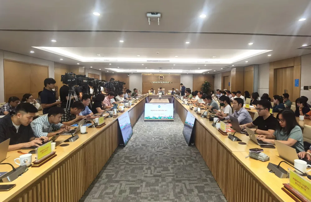 Quang cảnh cuộc họp báo. Ảnh: T.B Quang cảnh cuộc họp báo. Ảnh: T.B