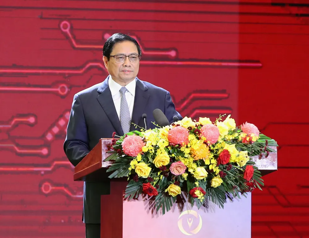 Thủ tướng Phạm MInh Chính phát biểu tại sự kiện. Ảnh QUANG PHÚC Thủ tướng Phạm MInh Chính phát biểu tại sự kiện. Ảnh QUANG PHÚC