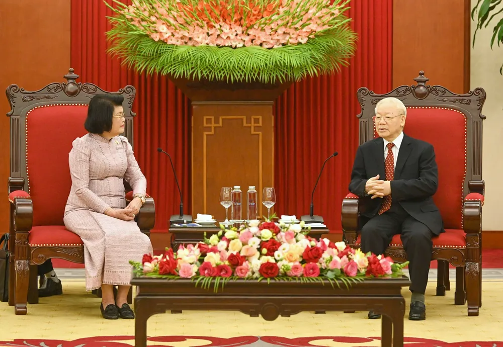 Tổng Bí thư Nguyễn Phú Trọng: Việt Nam luôn ủng hộ công cuộc xây dựng và phát triển đất nước của Campuchia  ảnh 2