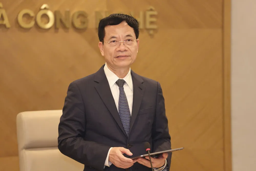 Bộ trưởng Nguyễn Mạnh Hùng phát biểu tại Hội nghị.jpg