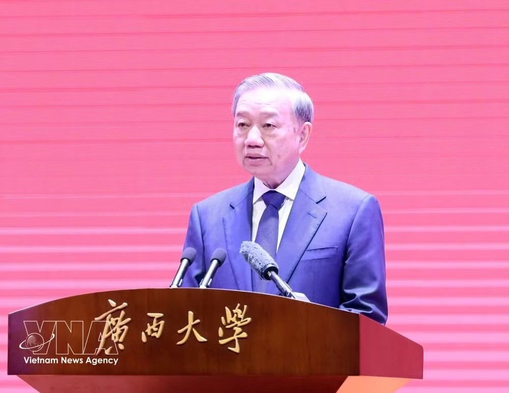 党中央总书记、国家主席苏林发表讲话。