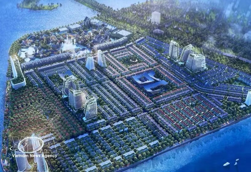 一个智慧城市的效果图。