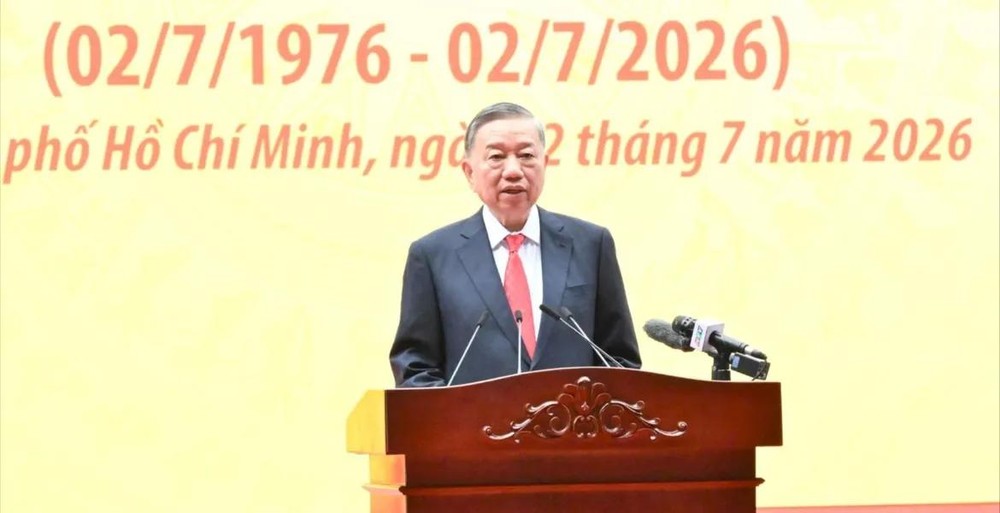 苏林总书记、国家主席发表讲话。