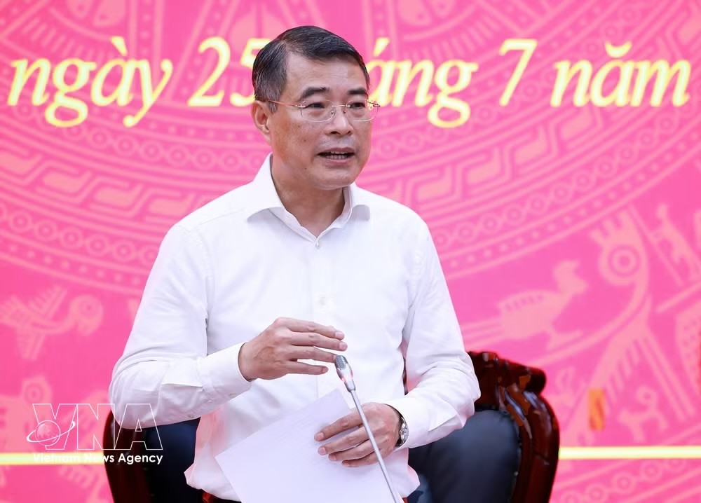 越南政府总理黎明兴发表讲话。图自越通社