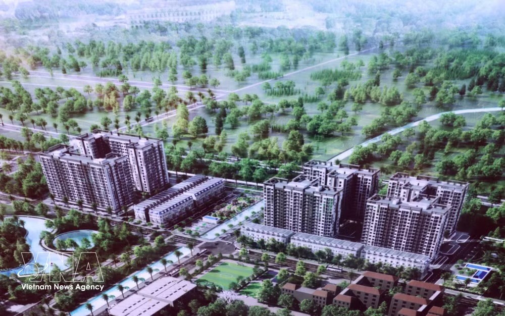 兴安省保障性住房项目的整体效果图。图自越通社