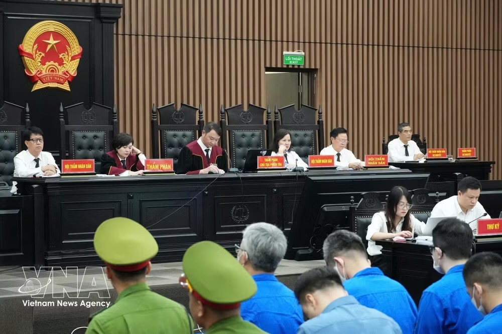 庭审讯问现场。图自越通社