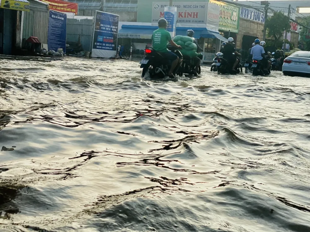 Trong những ngày tới, triều cường sẽ tiếp tục xuất hiện ở TP Cần Thơ