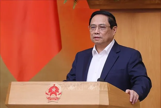 Thủ tướng Phạm Minh Chính chủ trì phiên họp. Ảnh: TTXVN