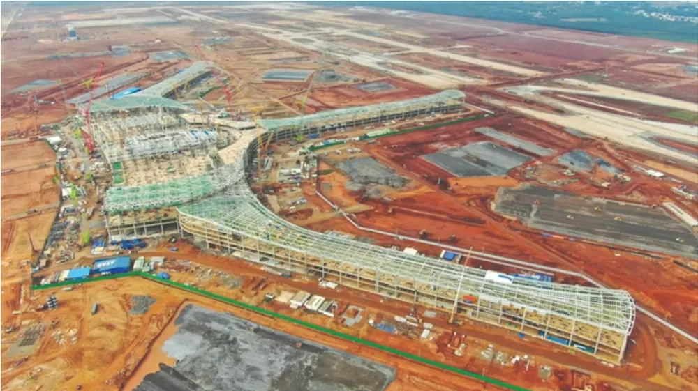 Công trường dự án Sân bay Long Thành ngày 3-1-2025. Ảnh: HOÀNG HÙNG