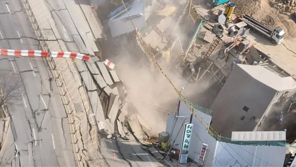 Hiện trường vụ tai nạn. Ảnh: Yonhap