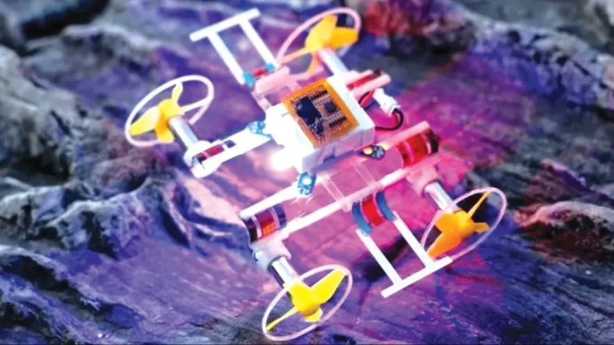 Robot siêu nhỏ có thể biến hình. Ảnh: Qing Hua