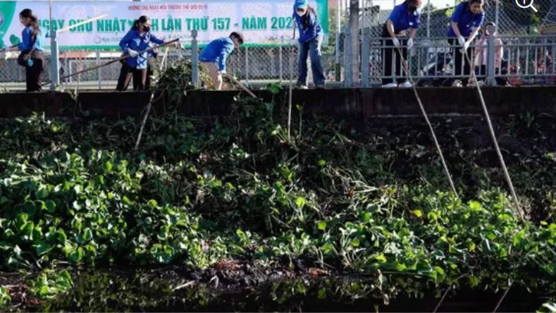 Hơn 1.000 đoàn viên, người dân ra quân làm sạch kênh rạch