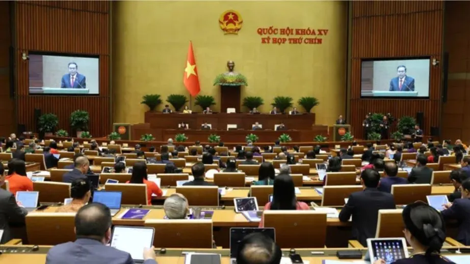 Quang cảnh phiên khai mạc kỳ họp thứ 9 của Quốc hội khóa XV. Ảnh: QUANG PHÚC