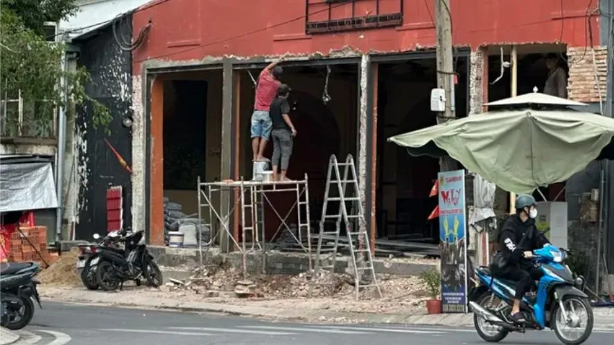 Một công trình đang thi công tại đường Dương Quảng Hàm, phường 5, quận Gò Vấp, TPHCM. Ảnh minh họa