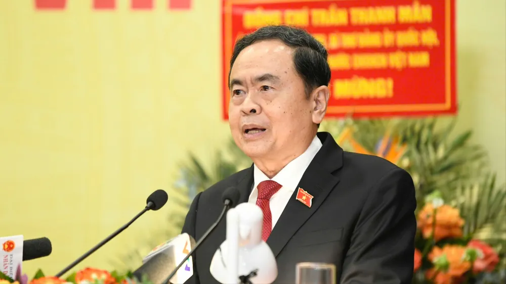 Chủ tịch Quốc hội Trần Thanh Mẫn phát biểu tại Đại hội đại biểu lần thứ VIII, nhiệm kỳ 2025-2030 của Đảng bộ Kiểm toán Nhà nước