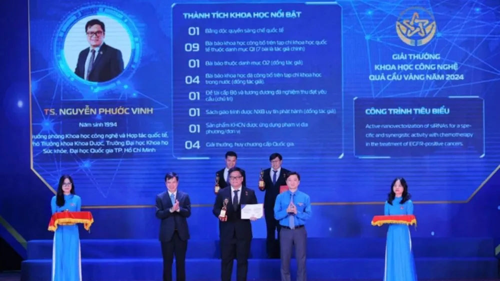 Giải thưởng khoa học Quả Cầu Vàng vinh danh những nhà khoa học trẻ. Ảnh: BTC