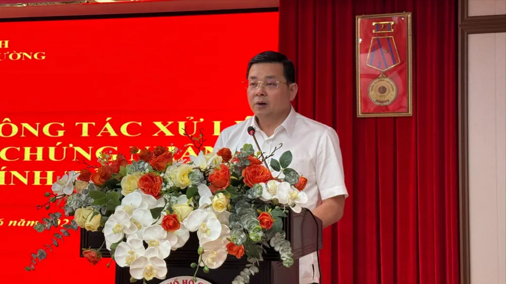 Giám đốc Sở NN-MT TPHCM Nguyễn Toàn Thắng, phát biểu tại buổi tập huấn. Ảnh: THANH HIỀN