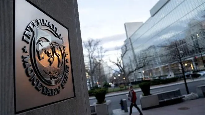 Biểu tượng IMF. Ảnh: AFP/TTXVN