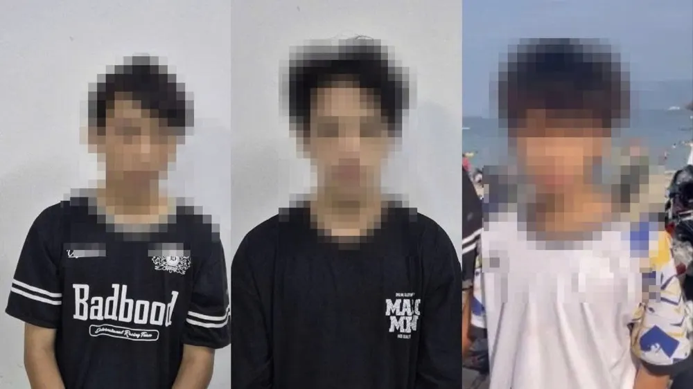 Công an phường Bắc Nha Trang bắt giữ 3 đối tượng. Ảnh: CACC