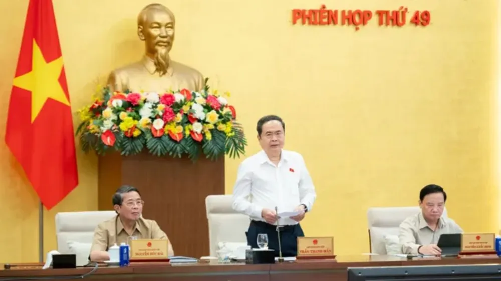 Chủ tịch Quốc hội Trần Thanh Mẫn phát biểu khai mạc phiên họp thứ 49, sáng 5-9