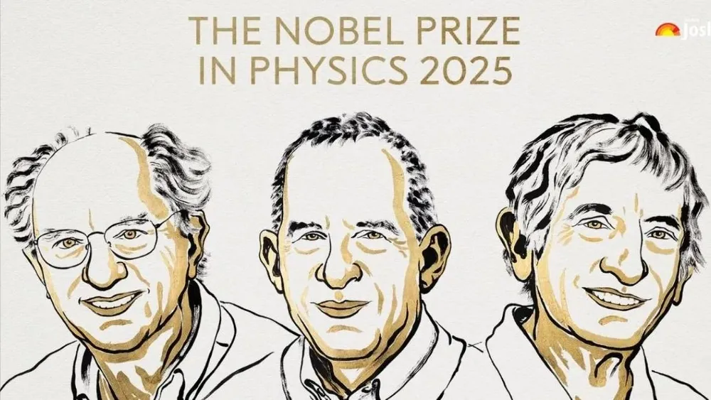 Ba nhà vật lý người Mỹ gồm John Clarke, Michel H. Devoret và John M. Martinis là chủ nhân Giải Nobel Vật lý 2025. Ảnh: jagranjosh.com