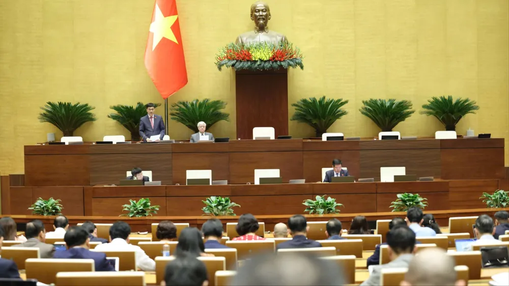 Phiên họp Quốc hội ngày 8-12. Ảnh: QUANG PHÚC