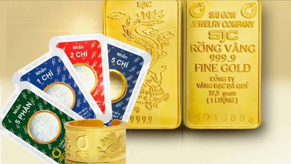 Giá vàng nhẫn 9999 và vàng miếng SJC đều tăng