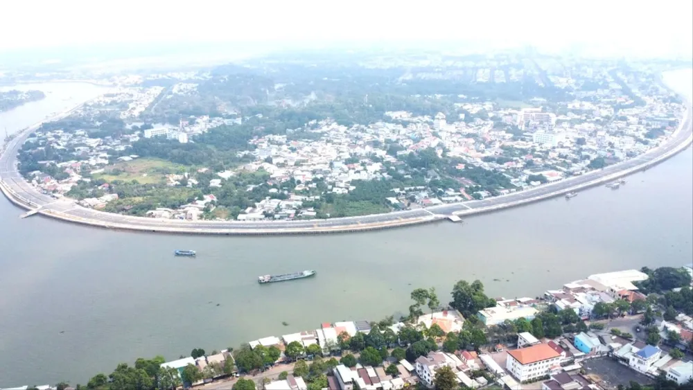 Dự án đường ven sông Đồng Nai nhìn từ trên cao