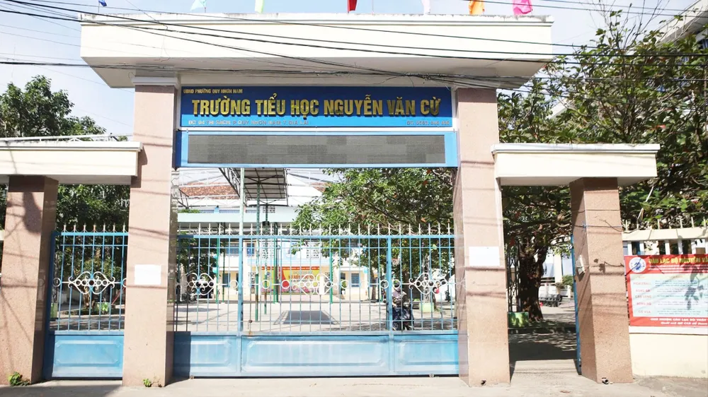Trường Tiểu học Nguyễn Văn Cừ, nơi xảy ra sự việc 