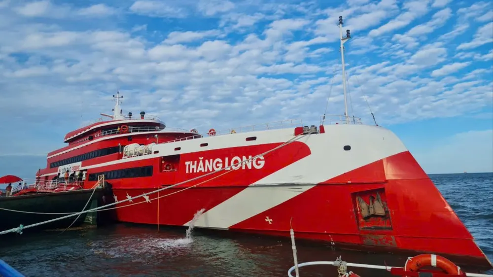 Tàu khách Thăng Long tuyến Vũng Tàu - Côn Đảo do Công ty cổ phần Tàu cao tốc Phú Quốc khai thác