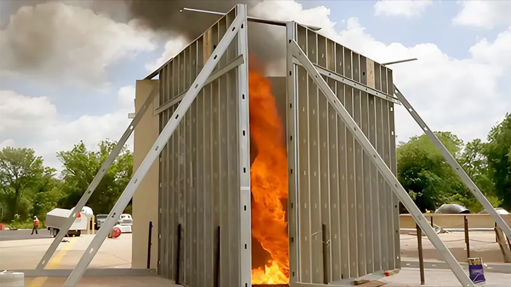 Thử nghiệm tạo xoáy lửa (ẢNH: TEXAS A&M)