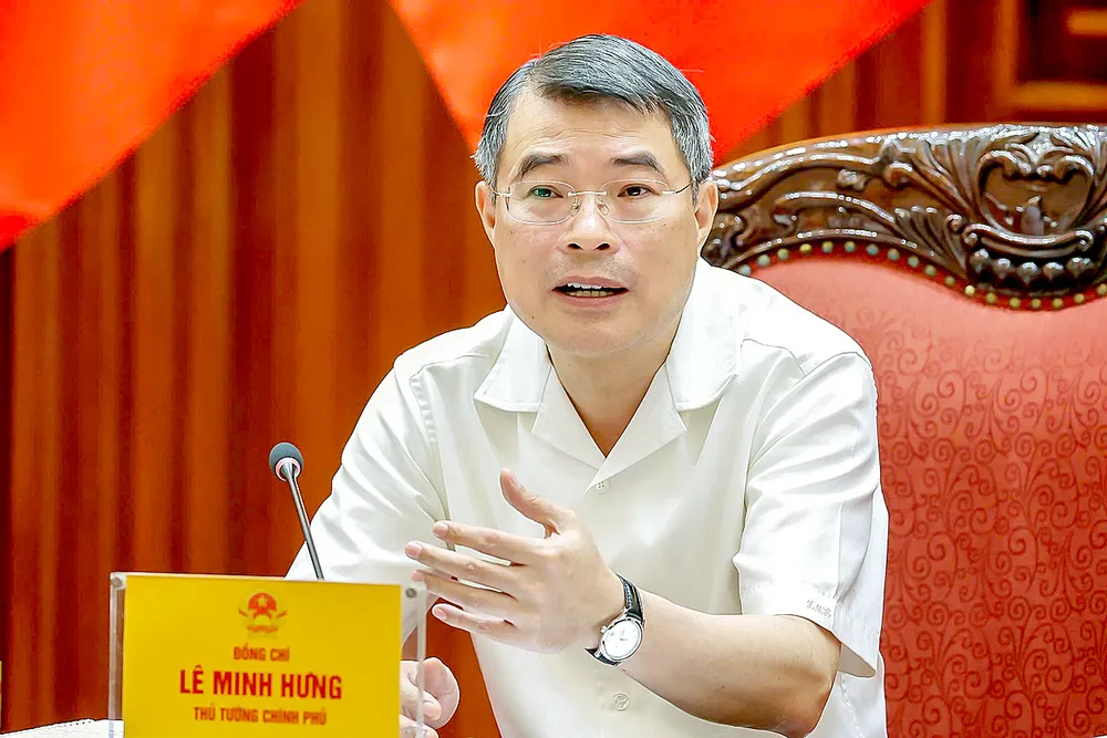 Thủ tướng Lê Minh Hưng phát biểu tại cuộc làm việc (ẢNH: VIẾT CHUNG)