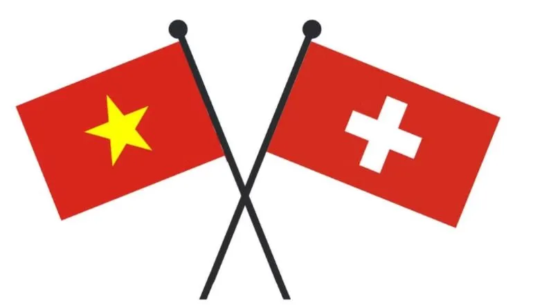 Quốc kỳ Việt Nam và Thụy Sĩ