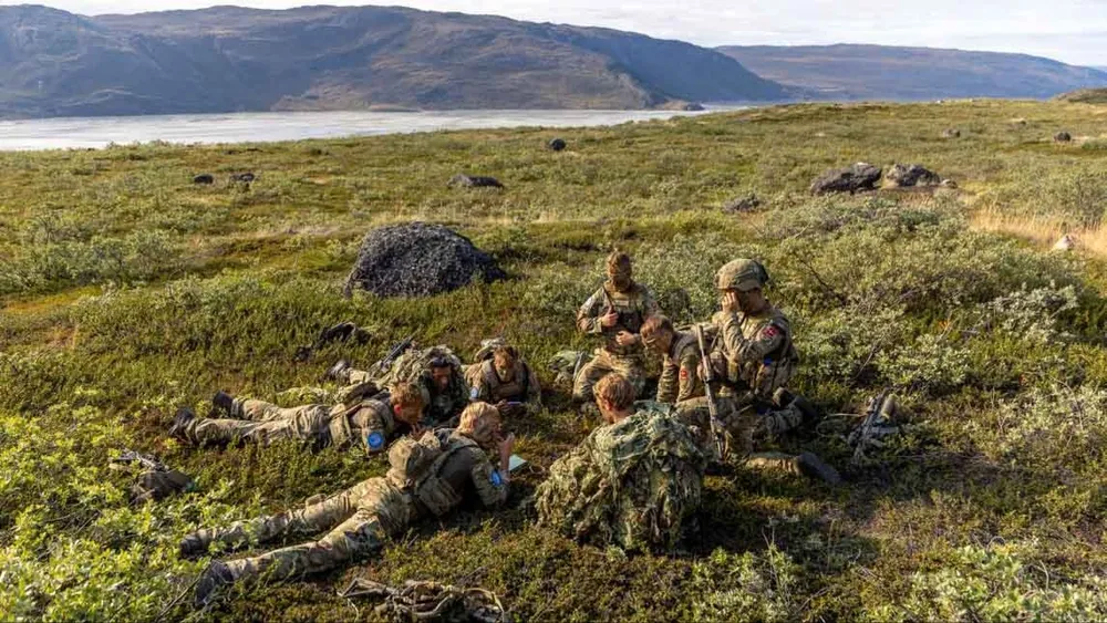 Những binh lính nghĩa vụ đầu tiên tới Greenland. Ảnh: Lực lượng Vũ trang Đan Mạch